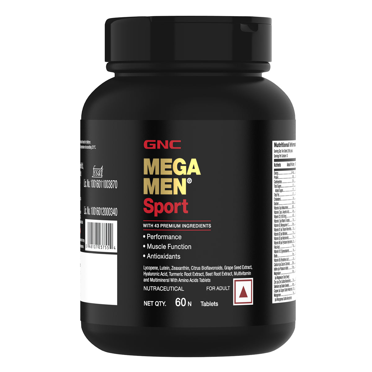 Gnc Mega Men Sport 60Tab |Men Multivitamin